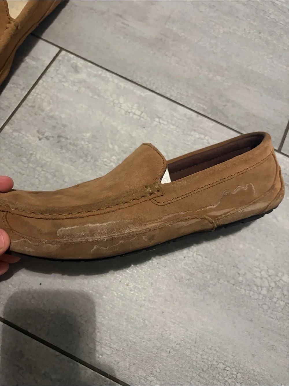 UGG Men's Slip-On Suede Loafers - Chestnut Brown